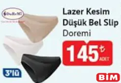 DOREMİ LAZER KESİM DÜŞÜK BEK SLİP KÜLOT 3'LÜ DOREMİ LAZER KESİM DÜŞÜK BEK SLİP KÜLOT 3'LÜ